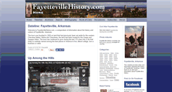 Desktop Screenshot of fayettevillehistory.com